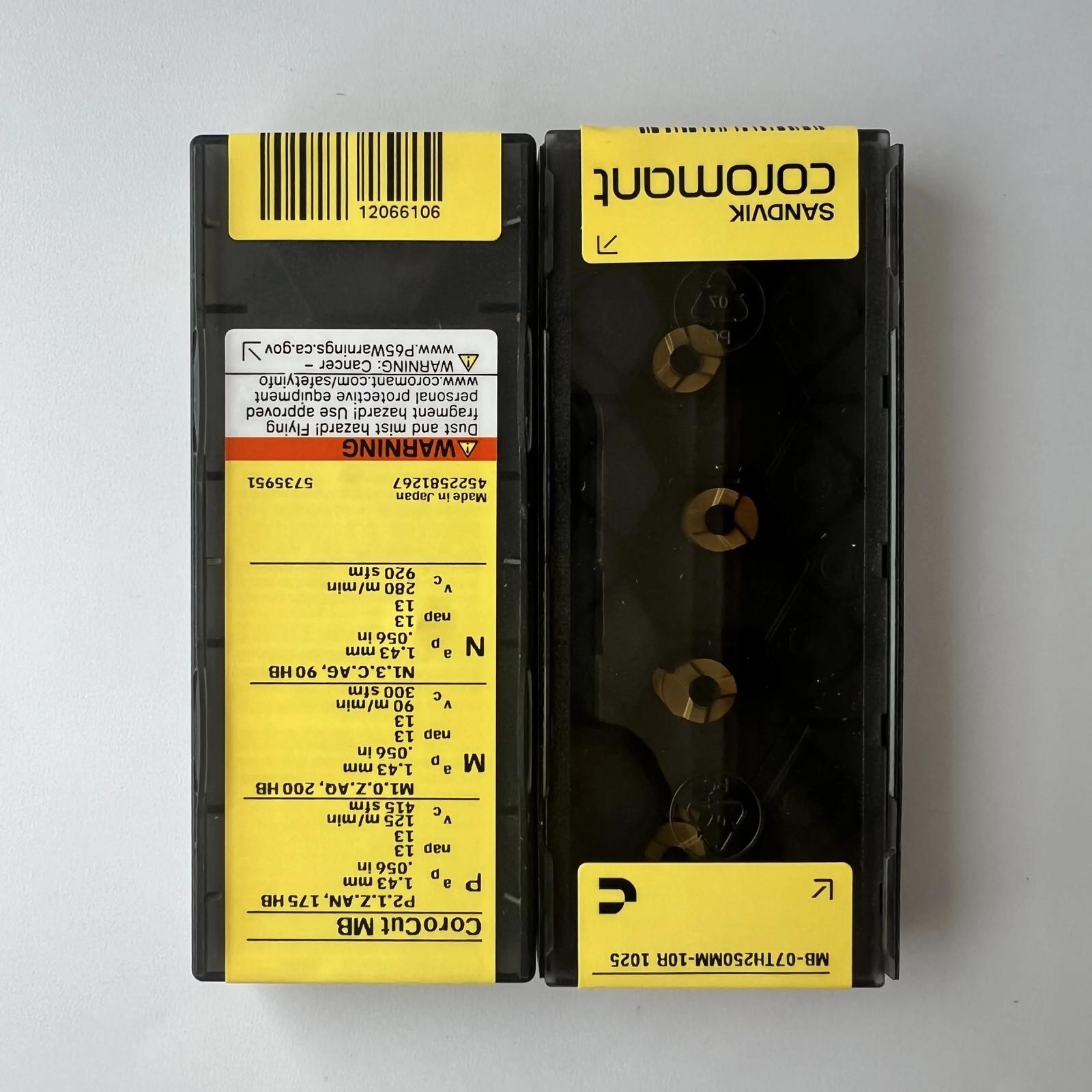 

SANDVIK / MB-07TH250MM-10R 1025 / Industrial indexable Carbide Inserts 10 Pcs