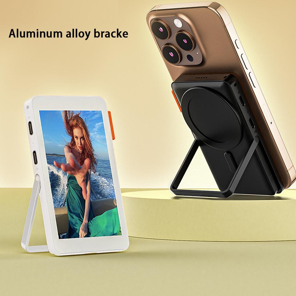 Magnetic Phone Vlog Selfie Monitor Screen Wireless Selfie Monitor Screen Rear Camera Monitor Screen for Selfie Vlog Live Stream