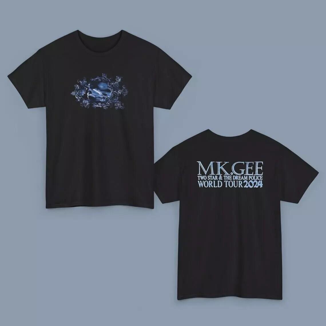 Mk gee 2024 Мировой Тур Унисекс Футболка из Плотного Хлопка Mkgee Тур Футболка Унисекс S