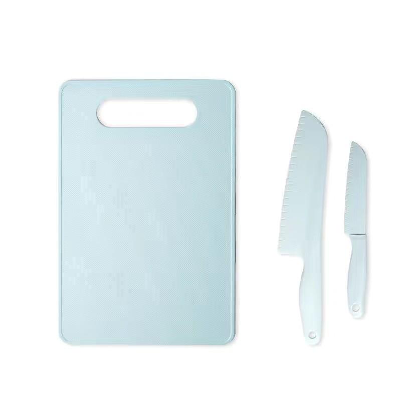 Available Kindergarten Plastic Kitchen & Fruit Knife Set for Kids - Includes Baby Fork & Vegetable Cutting Tools.