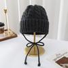 Retro knitted hat autumn and winter thickened warm wool hat women's tide versatile face small bag head cold hat