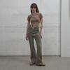 LCDC™ Cut-Out Waist Washed Denim (Sand Gray)