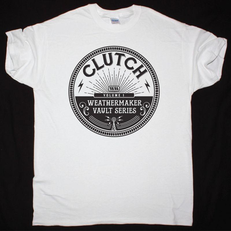Clutch Weathermaker Vault White T-Shirt Rock Band Tee S разноцветный