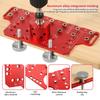 Aluminum Alloy Cabinet Hinge Jig Hinge Hole Drilling Guide Template with Drill Bits Mortising Kit for Cabinet Door Installation