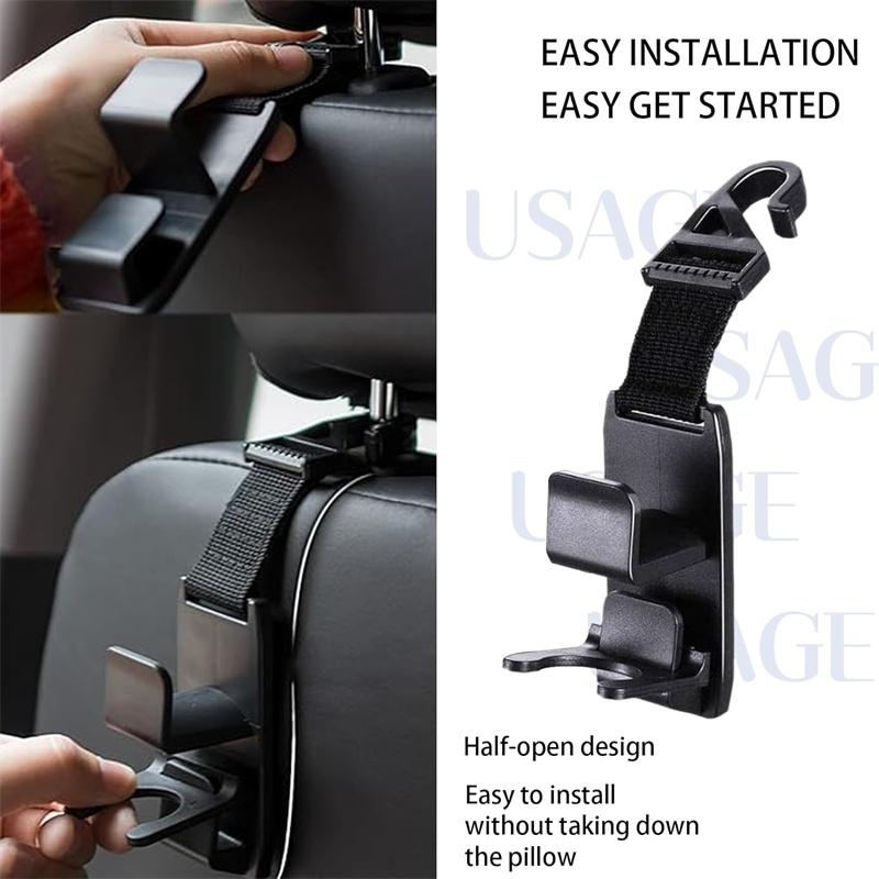Purse Holder For Car Adjustable Multifunctional Car Hooks Headrest Hooks For Car Car Back Seat Hooks Car Necessities