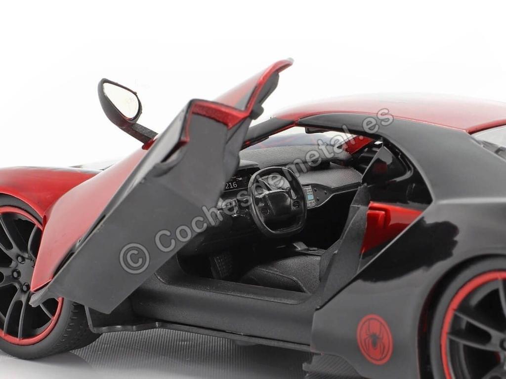 Jada 124 Marvel Spider-Man Miles Morales & 2017 Ford GT Mașină Die-cast cu Figurină