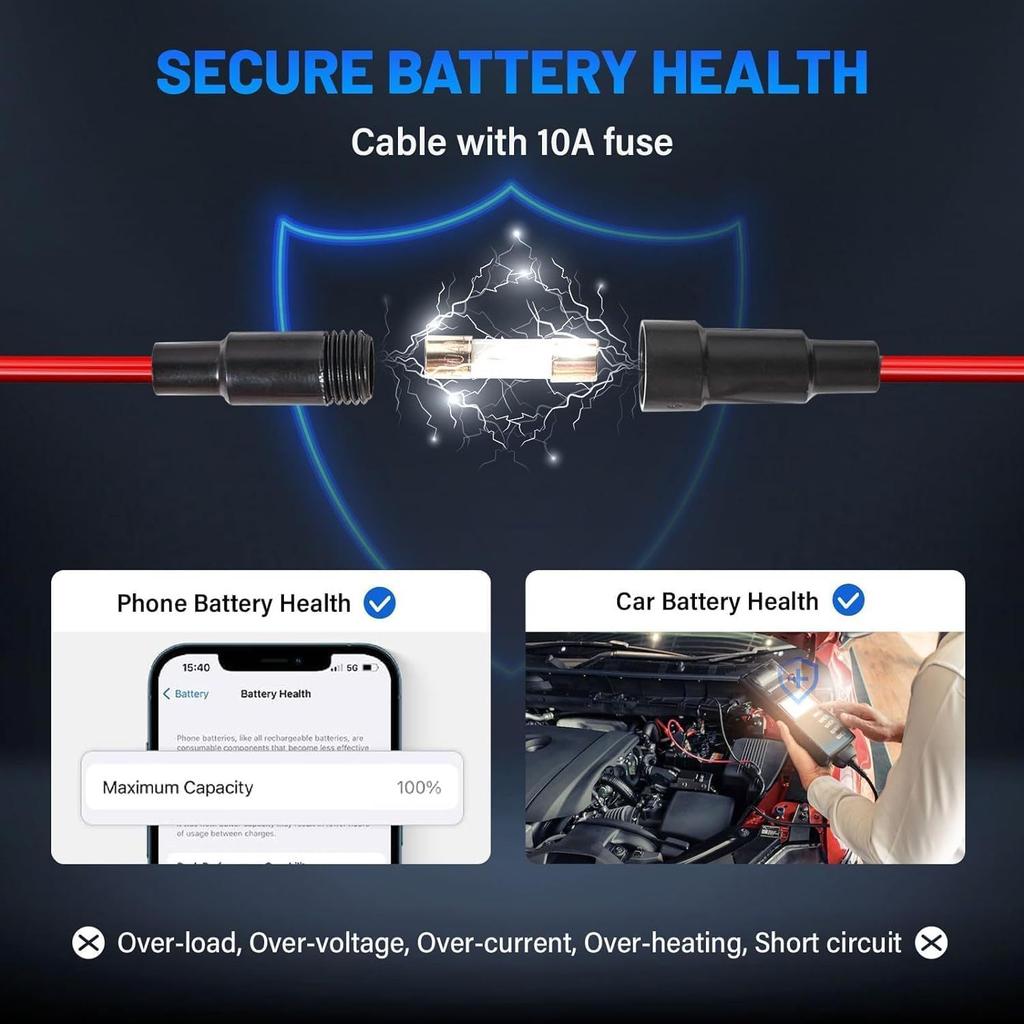 12/24V Quick Charge 3.0 and PD USB C Car Charger Socket Power Adapter with Digital LED Voltmeter for Vehicles