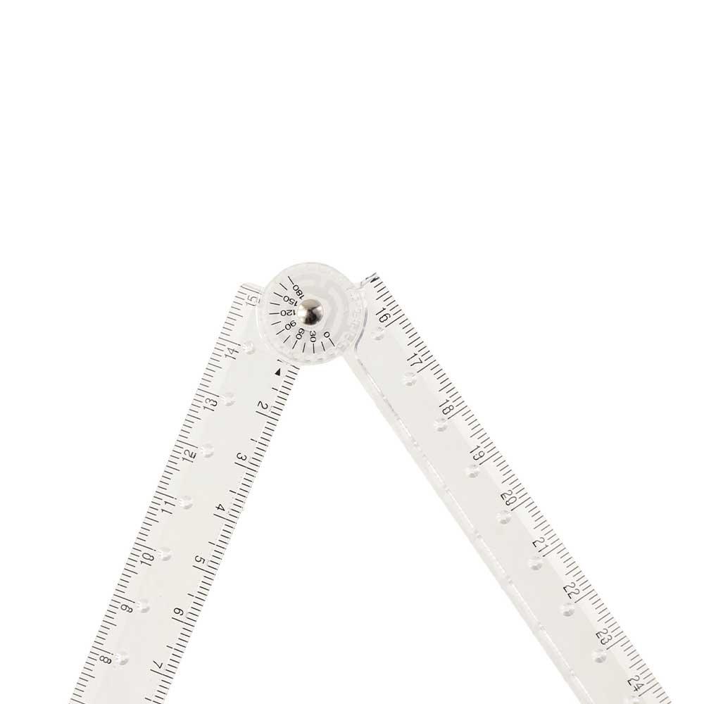Artist Clear Folding Ruler Design Drawing Ruler Angle Measurement Ruler Geometry Measuring Ruler