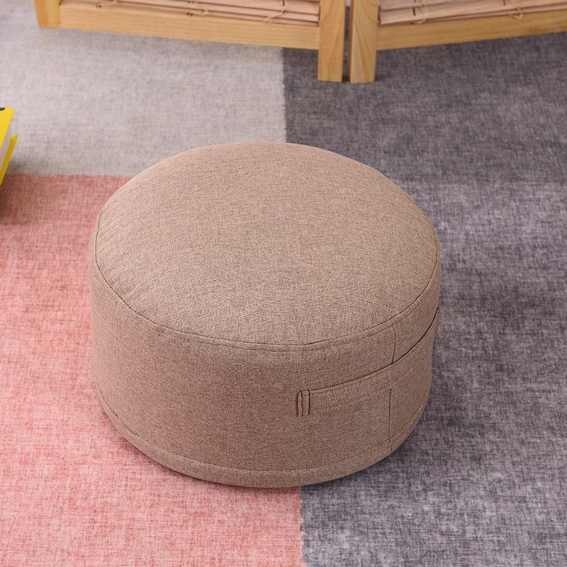 Round Floor Cushions, Tatami Thicken Pouf Ottoman, Detachable & Washable,for Coffee Table Balcony Bay Window,with Side Handle