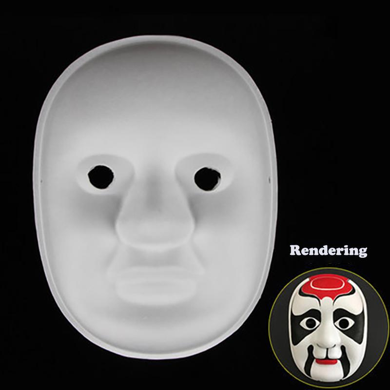 DIY Blank Paper White Masks Halloween Party Cosplay Painted Masquerade Kids Cartoon Animals Hand Paintable Mask