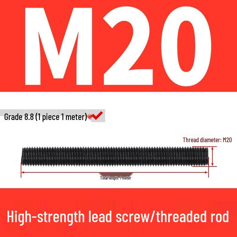 High-Strength Full Thread Screws and Rods: 8.8, 10.9, 12.9 Grade