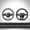 Car Hand-sewn Steering Wheel Cover For All Seasons Universal Microfiber Leather Wear-resistant Cars Accessories