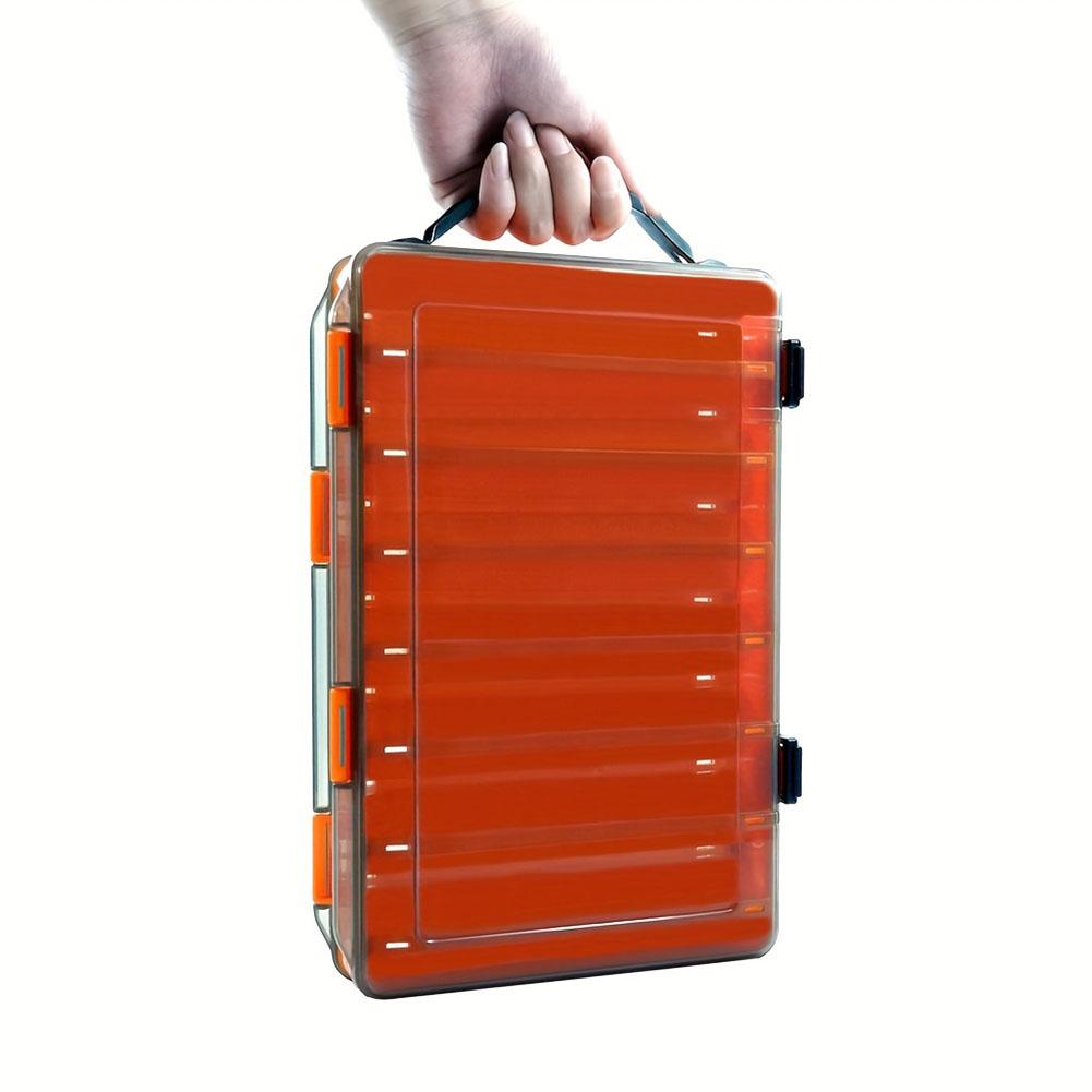 Fishing Tackle Box Transparent Double Sided Fishing Lure Box Plastic Tackle Storage Tray Fishing Tackle Case 10 Cells / 14 Cells