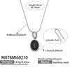 Fashion Agate Pendant Adjustable Long Sweater Chain - Simple Stainless Steel Design