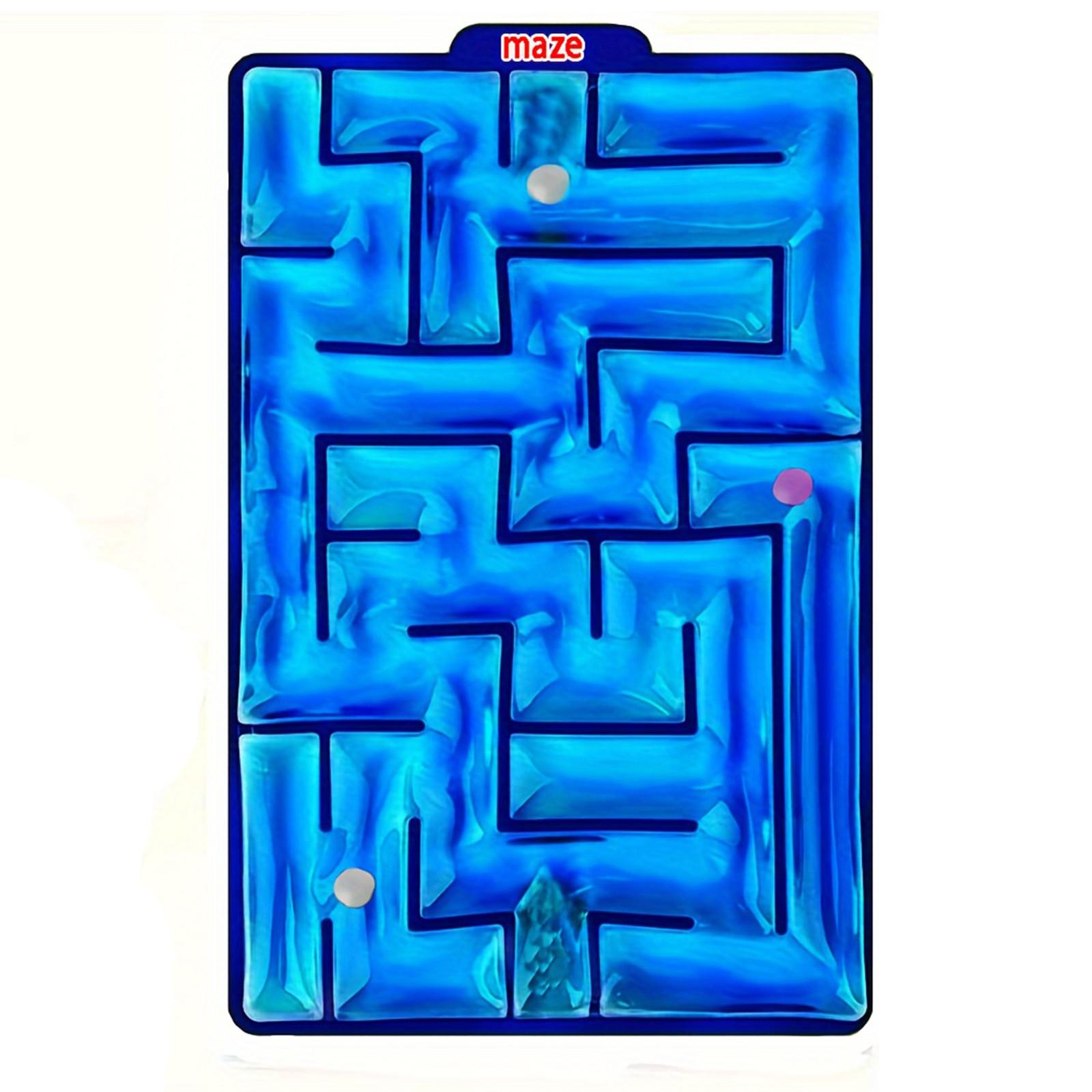 

Детский синий коврик-лабиринт, игра-головоломка с шариком, декомпрессионная игрушка 100 мл One Size синий