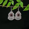 Vintage Ethnic Miao Silver Alloy Teardrop Tassel Earrings