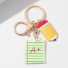 4PCS Playful Stationery And Pencil Shaped Keychains Perfect For Academic Celebrations And Student Incentives