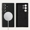 Für Magsafe Hülle Samsung Galaxy S25 Ultra S26 Premium Echtes Leder Cover Magnetische Funda S23Plus S23Ultra Hüllen Vollständige Abdeckung