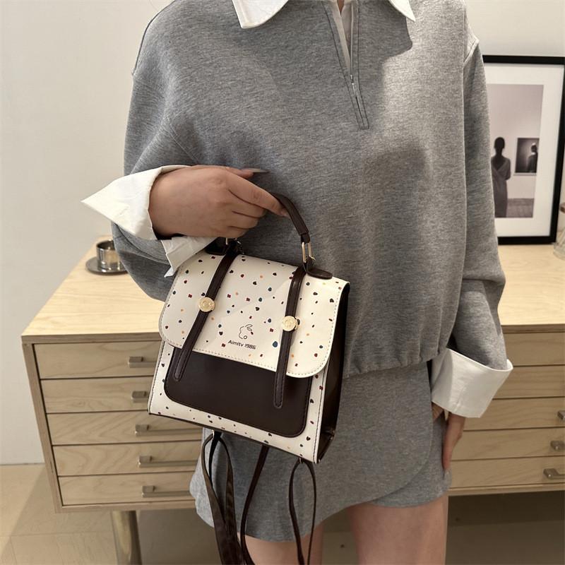 Style Simple Retro Backpack Commuting Fashionable Versatile Handbag Leisure