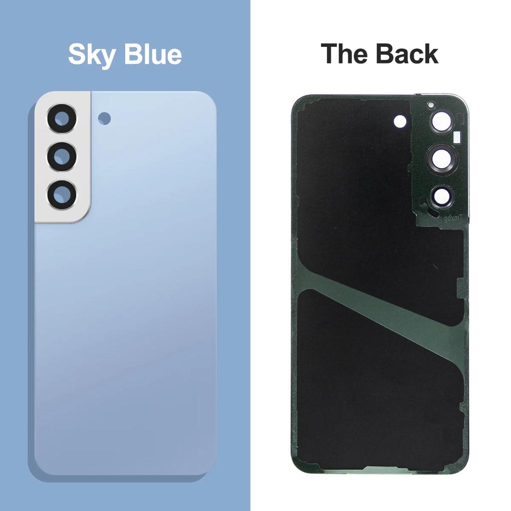 BANERYPAK For Samsung S22 5G SM-S901B Battery Back Cover with Camera Lens Phone Rear Housing Case Replacement Accessory