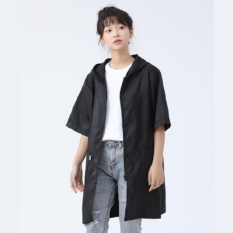Cremalleras Manga Corta Impermeables Delantal Chaquetas Temporada Cocina Cocinar Delantal Bata Ropa de Trabajo con Bolsillos Grandes Mujeres Hombres