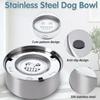3L Dog Water Bowl Stainless Steel No Spill Large Capacity Dog Food Drink Bowl Slow Water Feeder,Spill Proof Pet Water Dispenser