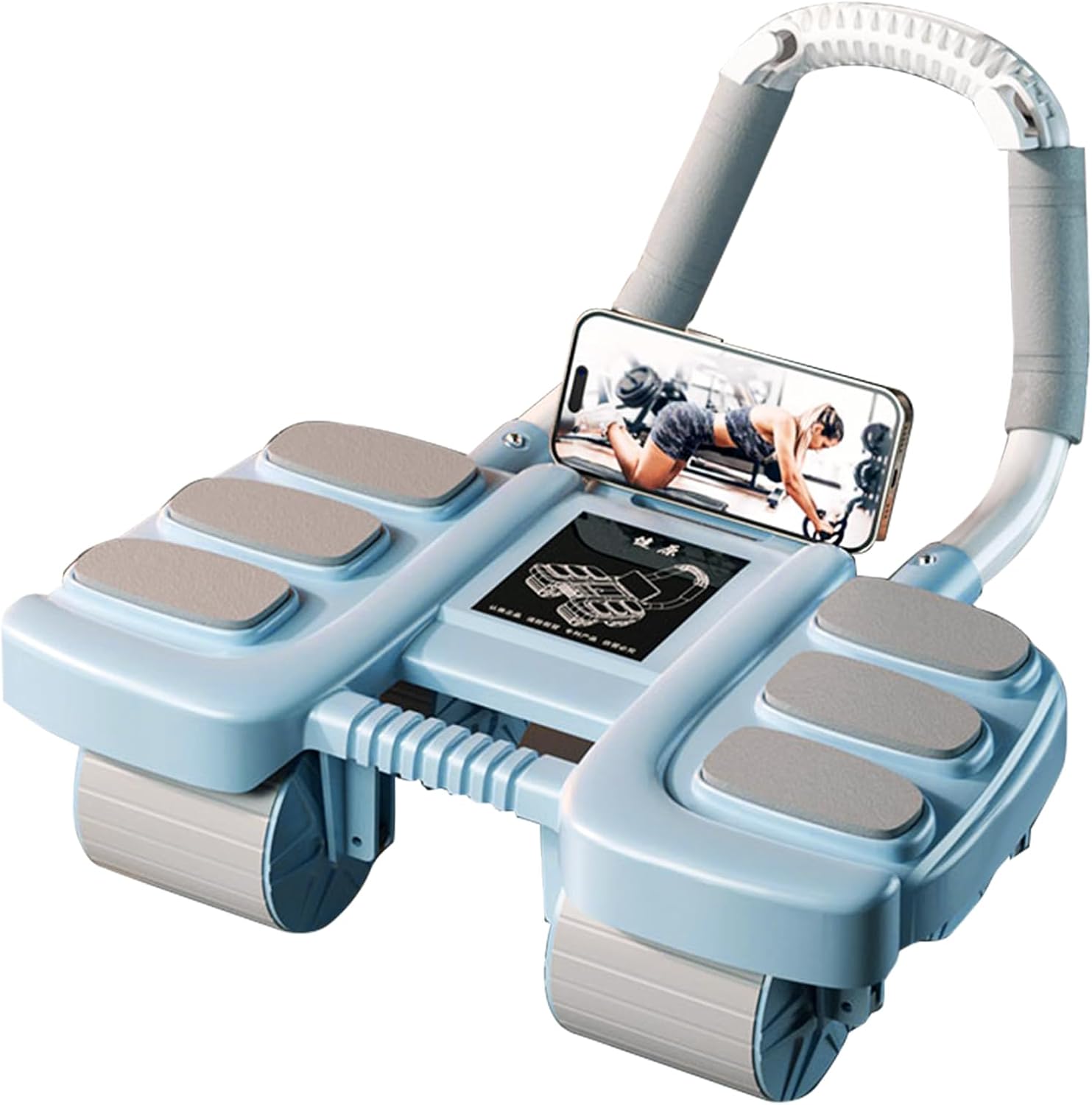 

Автоматический роликовый тренажер для пресса Rebound, улучшенный четырехколесный роликовый тренажер для пресса, домашний тренажер для пресса