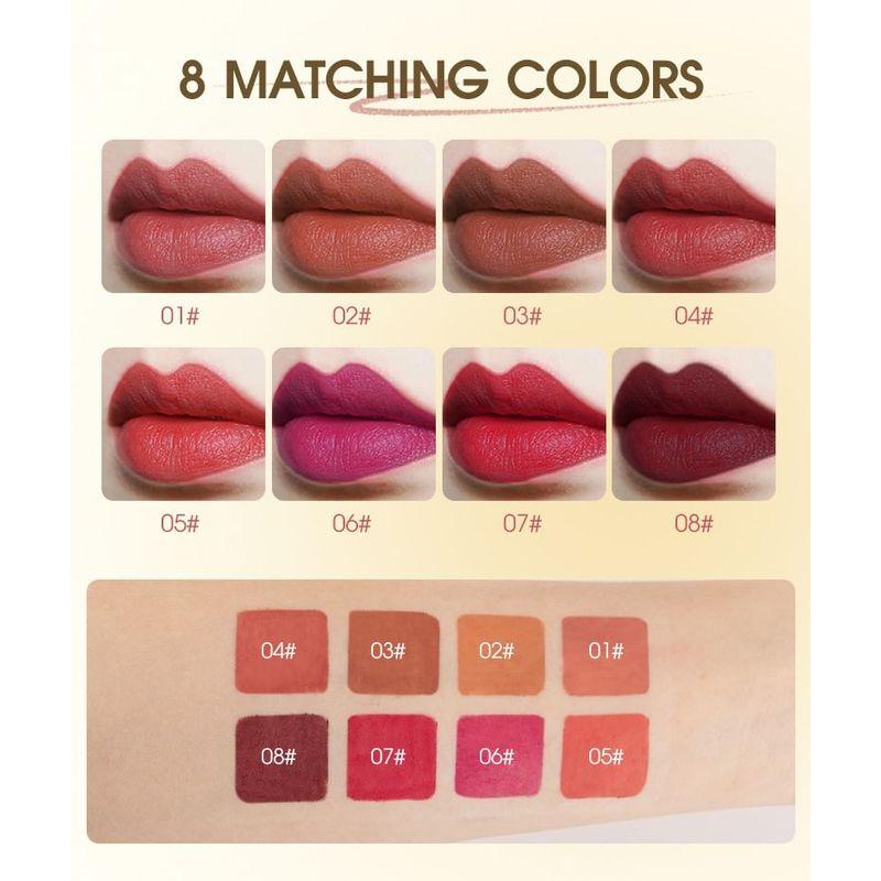 IMAGIC - Kit Matite Labbra Contorno Dorate Setose 8 Colori