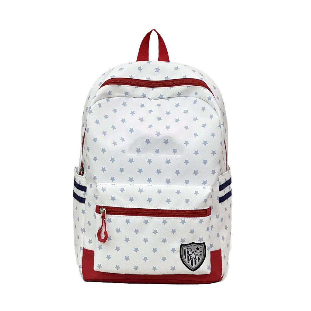 Large Capacity Backpack with Polka Dot Design, Casual Campus for and High School Students