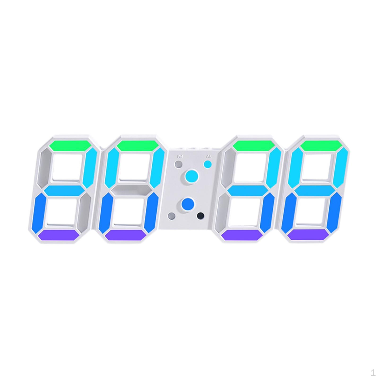 

3D светодиодные настенные часы креативные цифровые для гостиной классной парты белый