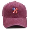 Independence Day Washed Cotton Cap High Quality USA Flag Pattern Embroidery Baseball Cap Men And Women Outdoor Sports Dad Hats