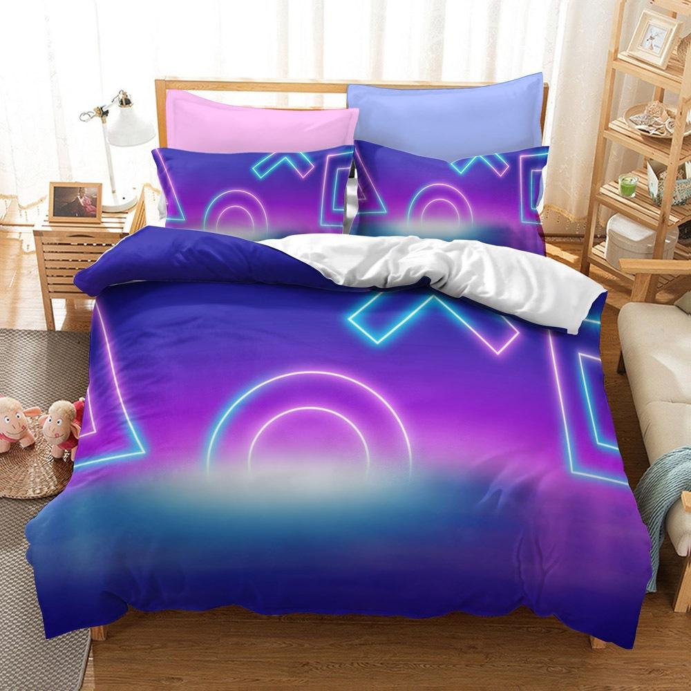 Bedding Kit, Game Console Symbol Series Size Three-Piece Quilt Cover