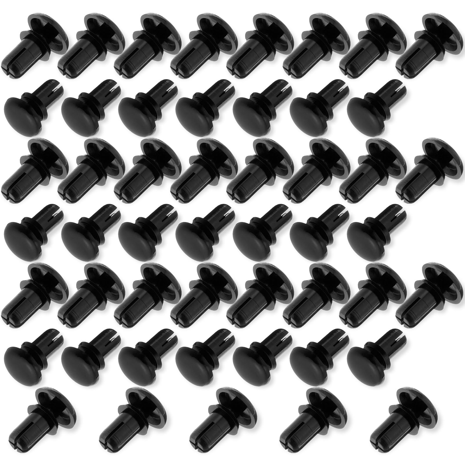 

Rivet Tools 50pcs Push Rivet Panel Retainer Fastener Screen Door Clip Door Visor for 4mm чёрный
