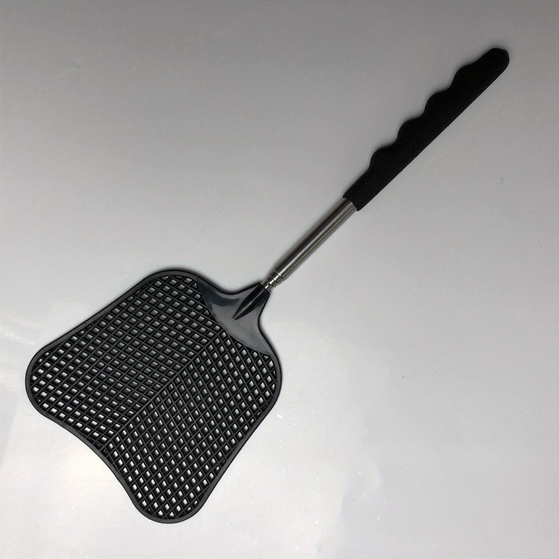 Heavy-Duty Telescopic Fly Swatter with Extendable Pole - Paddle, Durable Plastic & Stainless Steel Fly Killer Suitable for Indoor/Outdoor/Classroom