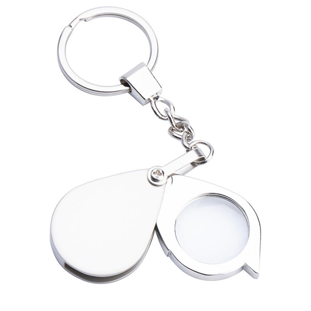 Handheld Magnifying Glass 30X Magnifying Lens Foldable Eye Loupe for Inspection Jewelry Stamps Pocket Keychain Magnifier