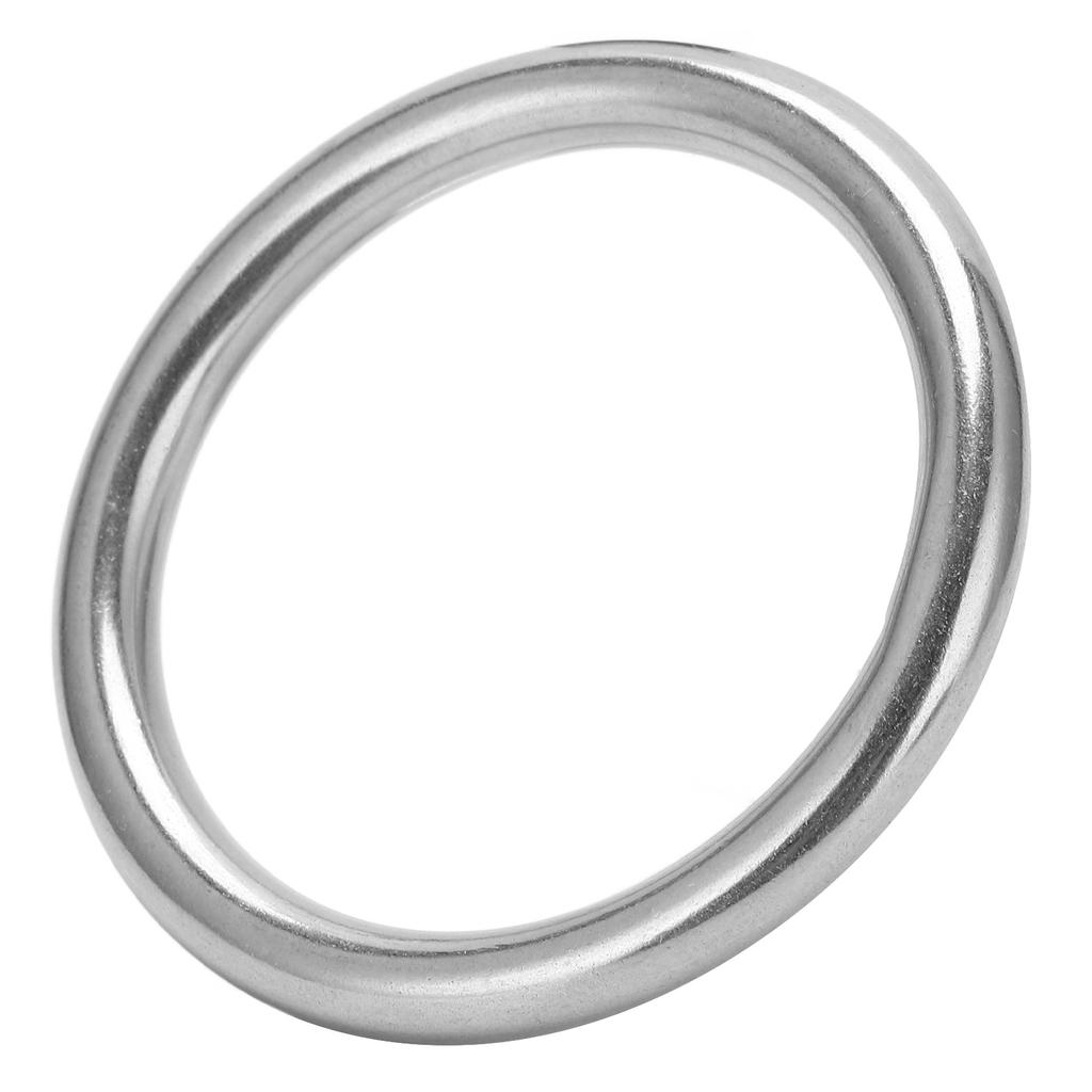 Boat Round Rings Stainless Steel O Ring with Wire Diameter 8mm Specification for Boat Sailing Diving8x50mm 0.3x2in