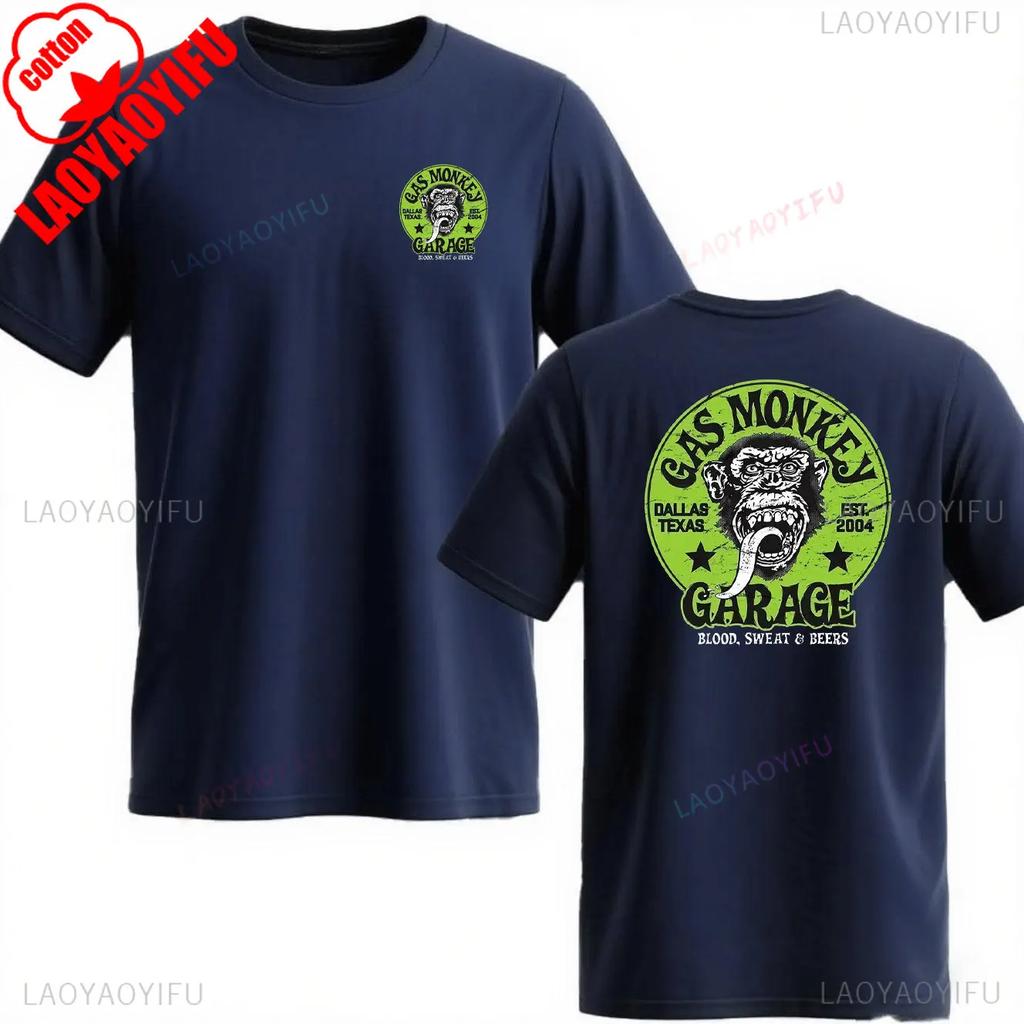 Trending Gas Monkeys Garage Print Shortsleev Hot Sale Vintage Fashion Unisex T Shirt Unique Classic Streetwear Harajuku Cotton Top