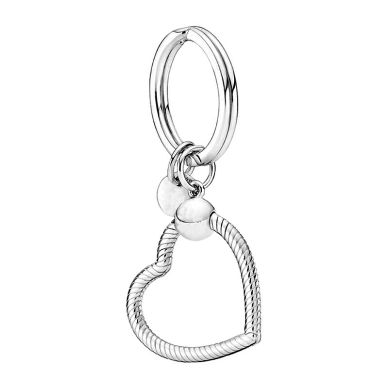 2023 New S925 Sterling Silver Jewelry Fashion Necklace Key Ring KeyChain Fit Original Charms & Pendant DIY For Women Gift