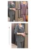 Cord Samt Quadratischer Ausschnitt Lockerer Pyjama Set - Damen Herbst/Winter Homewear