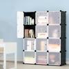 Modular Plastic Bookcase with Doors - Modern Simple Design