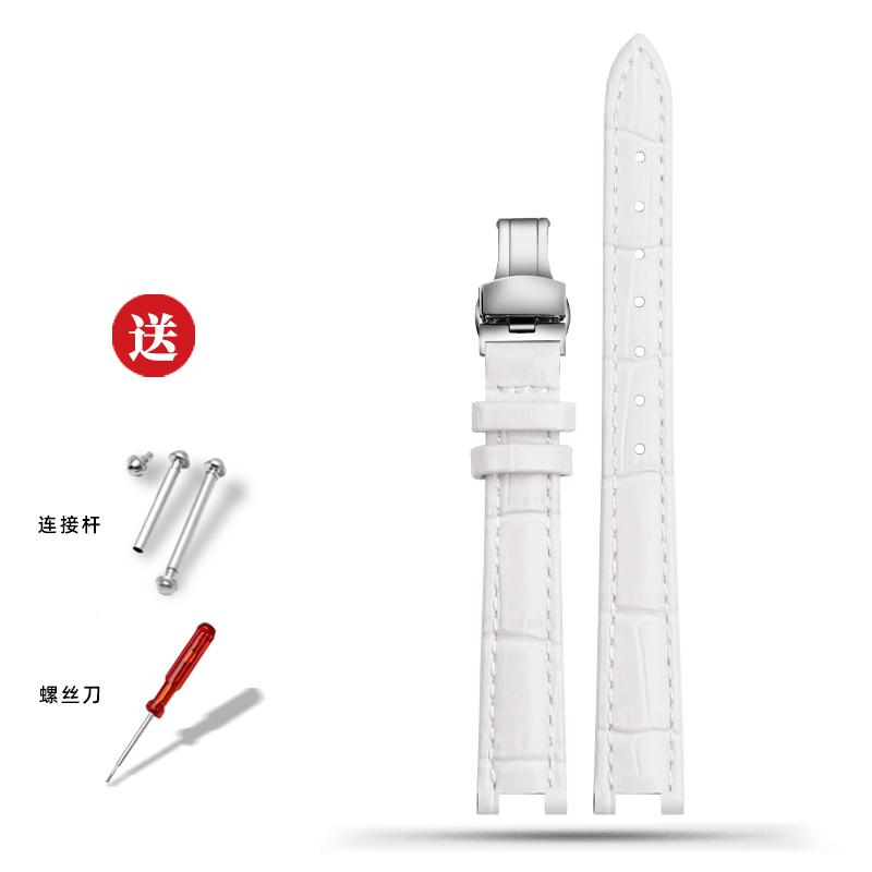 For Tissot Little Beauty T126.010 Jiali Series Women's Genuine Leather Watch Strap Bracelet Cowhide Chain Notch 12*4mm 14*5mm