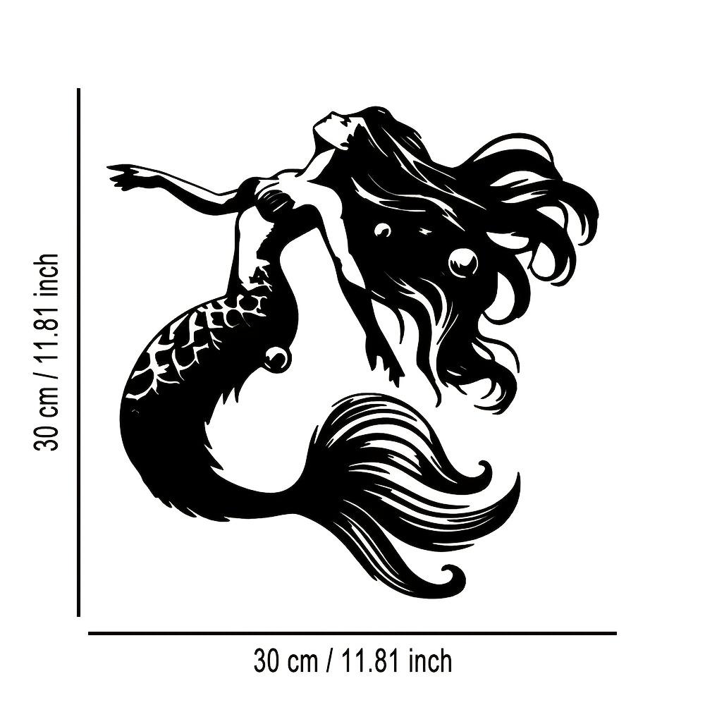 Elegant Mermaid Metal Wall Art Abstract Iron Sign for Halloween Christmas Home Office Cafe Bar Farmhouse Room Decor Housewarming Gift