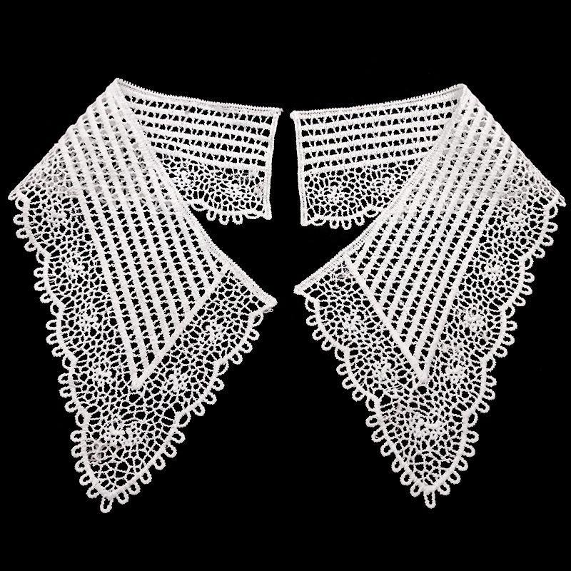 Lace Fabric Neckline Detachable Fake Collar DIY Breathable Scarf Around Neck Flower Sweet Hollow Comfortable Patch