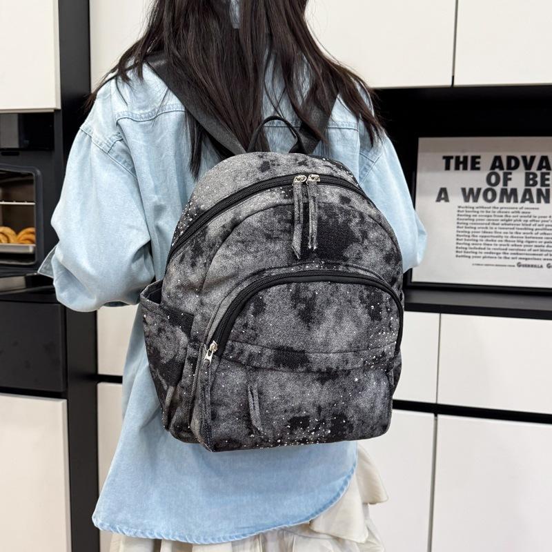 Schoolbag Middle and high school schoolbag New starry sky tie-dye backpack Fashion trend Large capacity backpack Spot wholesale