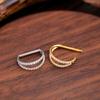 G23 Titanium Nose Ring Hinged Segment CZ Septum Clicke Daith Earrings Hoops Ear Cartilage Tragus Helix Piercing Jewelry 16G
