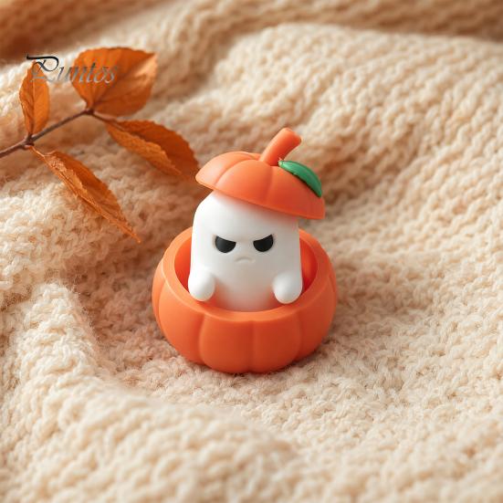 Atmospheric Desktop Decoration Halloween Ornament, 3D Printed Pumpkin Ghost Design Figure, Mini for Scented Candles Double-layer