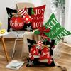 New Christmas Pillow Cartoon Christmas Tree English Bell Home Cushion Pillow Cover