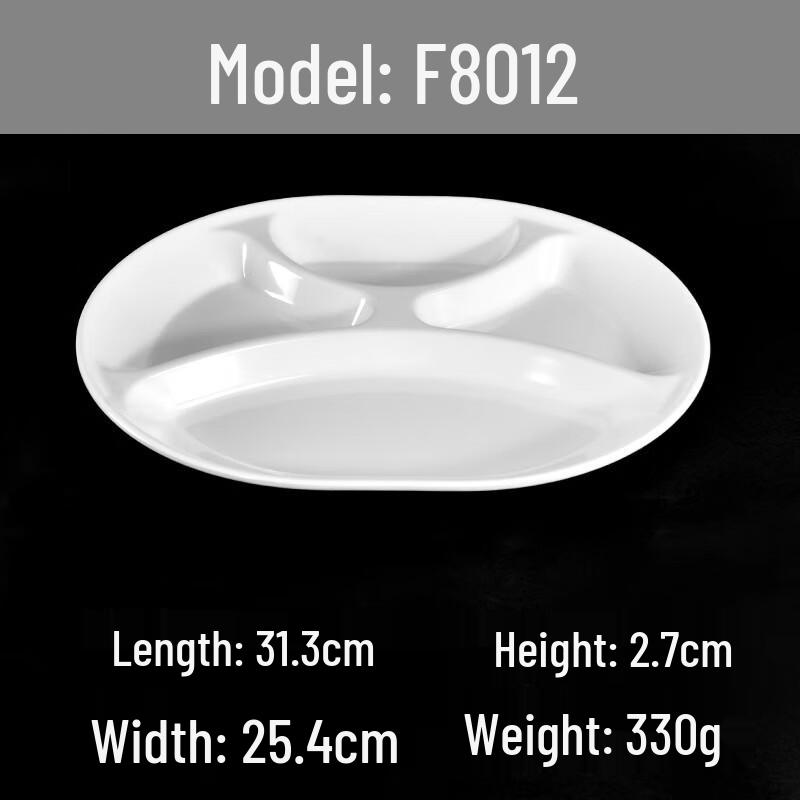 

AVADEN Round Melamine Divided Meal Plate, 5-Pack