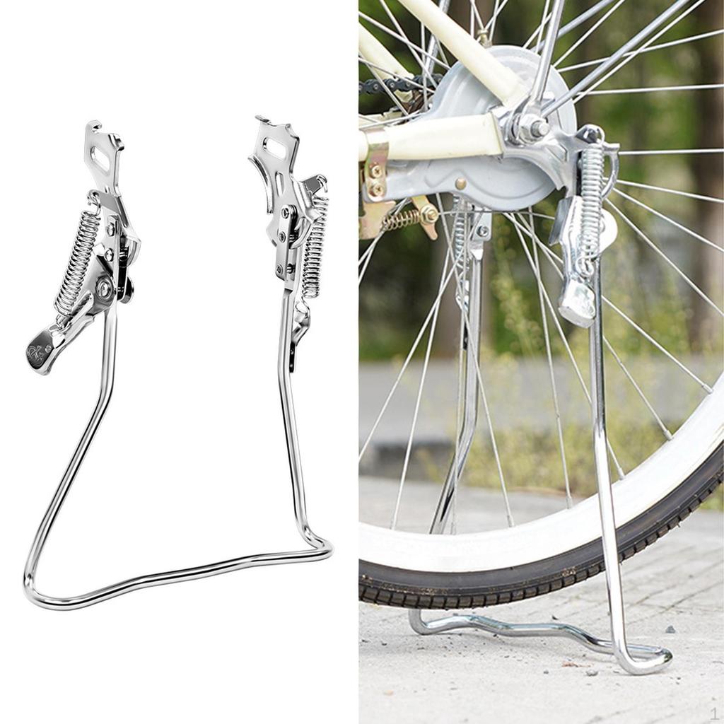 Stand Kickstand Frame Retro Supplies Adjustable Parking Rack Bike Double Foot for Cruiser