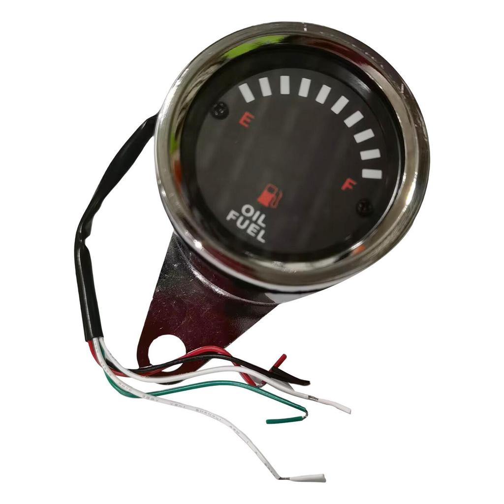 60mm Universal Car Motorcycle Fuel Level Meter Gauge LED Light Display 12V